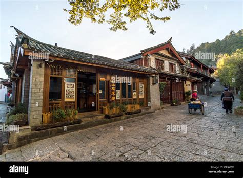 Scenic Street In The Old Town Of Lijiang Yunnan Province China