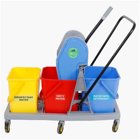 Three Bucket Mop Wringer Trolley At Rs 7300 Double Bucket Wringer