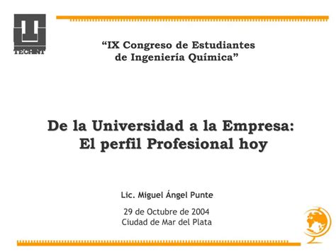 PPT IX Congreso De Estudiantes De Ingenier A Qu Mica PowerPoint