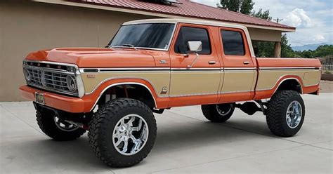 F Crew Cab Orange And Cream Pearl Ford Daily Trucks