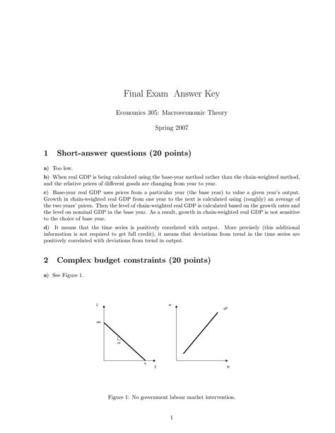 Final Questions And Answers Final Exam Answer Key Economics