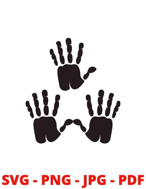 Handprint SVG Two Handprint SVG Svg Files For Cricut Etsy