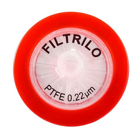 Filtro de seringa Filtrilo membrana em PTFE Hidrofóbico Poro 0