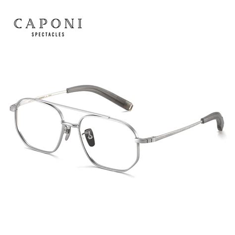 Caponi Men S Eyeglasses Frames Pure Titanium Blue Light Blocking Men