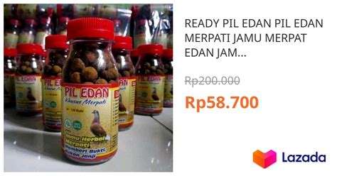 Ready Pil Edan Pil Edan Merpati Jamu Merpat Edan Jamu Burung Merpati