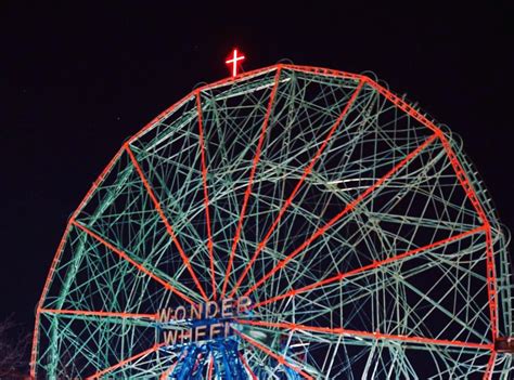 Denos Wonder Wheel on Twitter: "The Cross is now atop Deno's Wonder ...