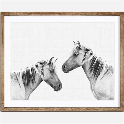 Black & White Horse Print Horse Photography Animal | Etsy