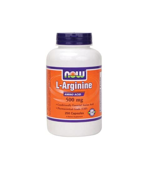 NOW Foods Arginine 500mg 250 Capsules