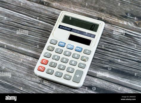 Cairo, Egypt, May 31 2023: Casio Solar-powered calculator, hand-held ...