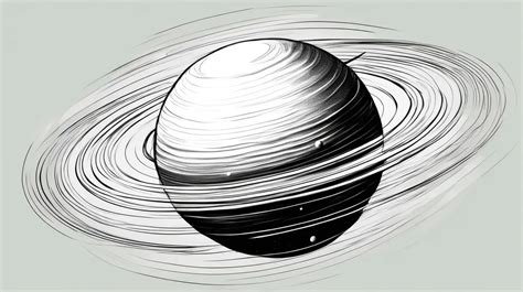 Uranus Planet Sketch Art in Black and White | MUSE AI