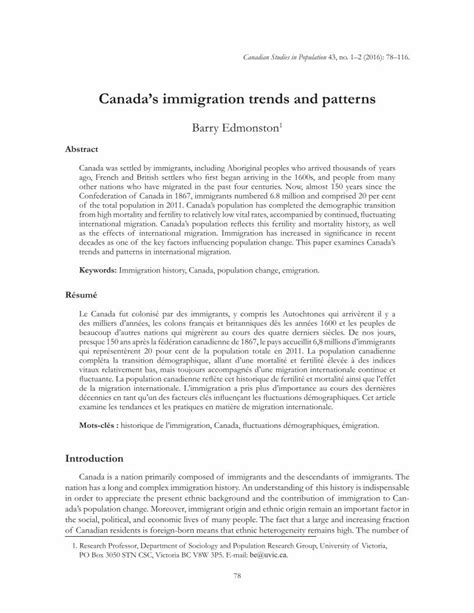 (PDF) Canada’s immigration trends and patterns - DOKUMEN.TIPS