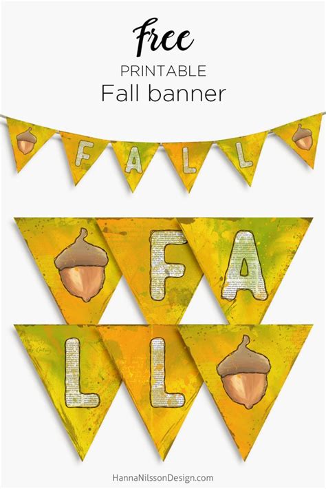 Fall banner | free printable home decor – Hanna Nilsson Design