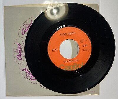 The Beatles Slow Down Matchbox Vinyl 45 USA L A Orange Capitol