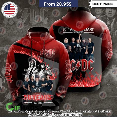 ACDC Members 50 Years Shirt • Shirtnation - Shop trending t-shirts ...
