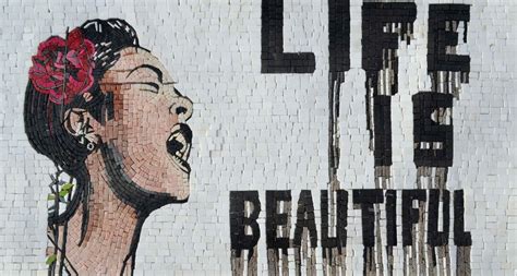 Life Is Beautiful Banksy Mosaic Reproduction Etsy