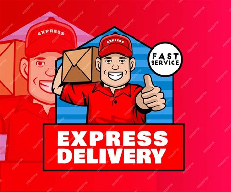 Premium Vector | Express delivery mascot logo