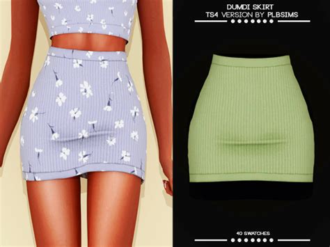 TS4 Dumdi Top Skirt By Plbsims From Patreon Kemono