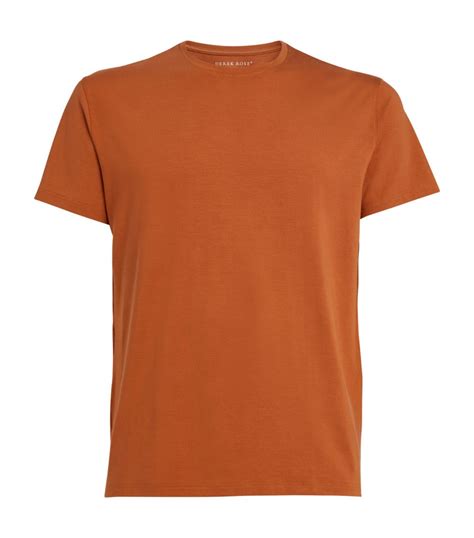 Mens Derek Rose Orange Basel Lounge T Shirt Harrods Countrycode