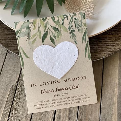 Design In Loving Memory Seed Paper Cards These Plantable Seed