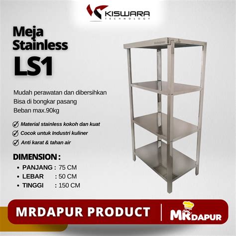 Jual Meja Dapur Rak Stainless Steel Mrdapur Ls Shopee Indonesia