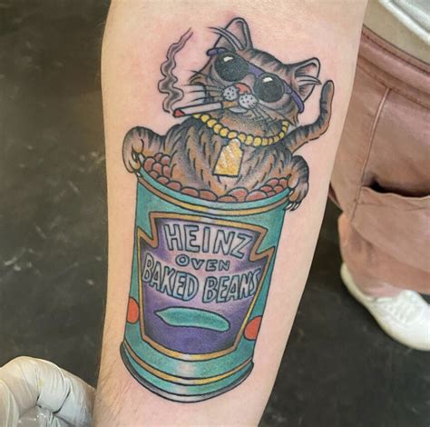 Baked Beans Tattoo Under The Needle