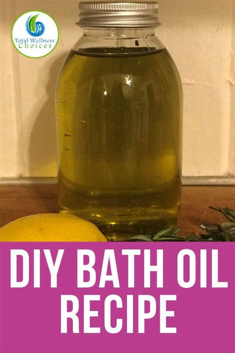 Diy Bath Oil Recipe Bath Oil Recipe Diy Bath Products Diy Bath Oil