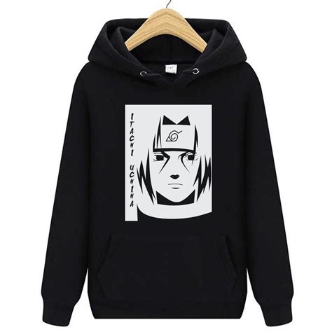 Moletom Preto Itachi Uchiha Akatsuki Naruto Anime Masculino Feminino