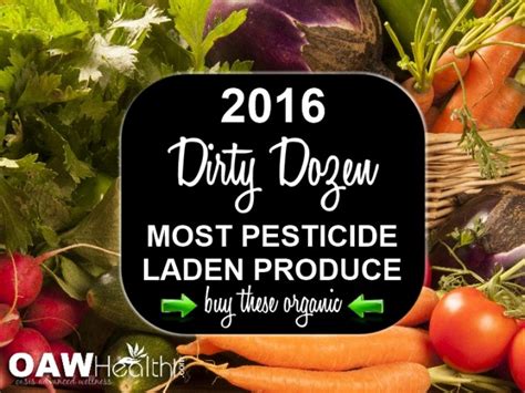 2016 Dirty Dozen Vegetables and Fruits - OAWHealth