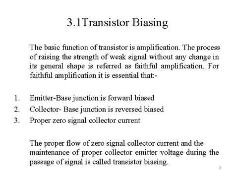 Unit 3 Transistor Biasing Circuit And Thermal Stability