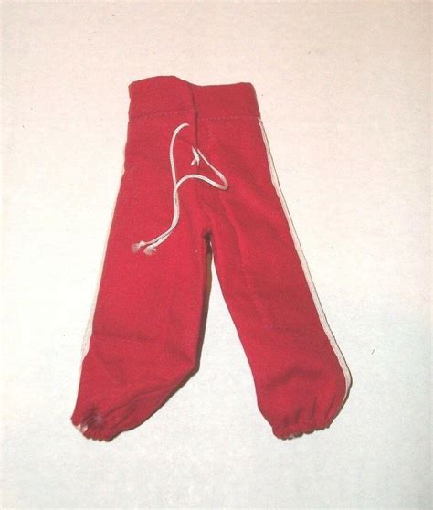 Original Vintage Barbie Ken Touchdown 799 Red Lace Up Football Pants