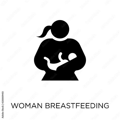 Woman Breastfeeding Icon Woman Breastfeeding Symbol Design From People