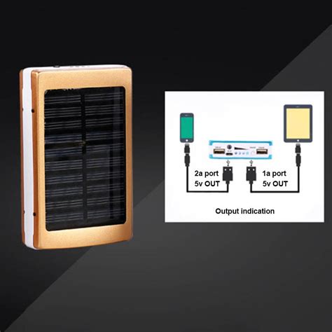 Banco De Energ A Solar Con Usb Dual Cargador De Bater A Port Til Caja