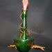 Mid Century Italy Green Glass Fiasco Wine Bottle Decanter With Etsy