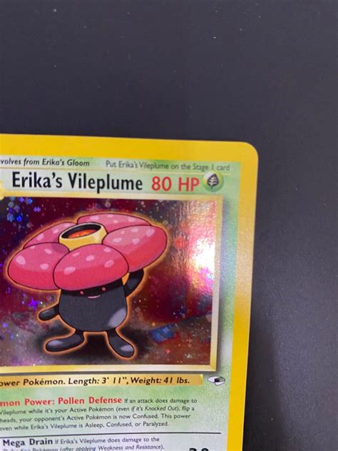 Pokemon Card Erika Vileplume Vintage Gym Heroes 151 Erika Crown Zenith