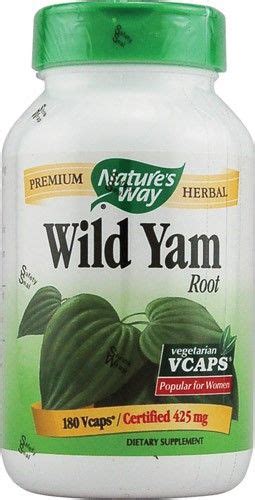 Nature S Way Wild Yam Root 425 Mg 180 Vegetarian Capsules Brown