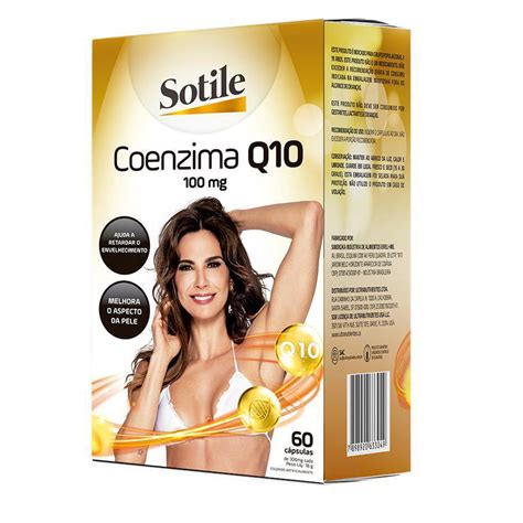 Coenzima Q10 100Mg 60 Cápsulas Sotile Sidney Oliveira Submarino