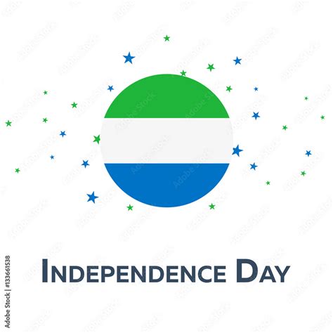 Independence day of Sierra Leone. Patriotic Banner. Vector illustration ...