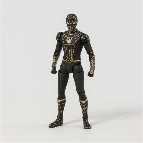 Marvel Legends Series Black Gold Suit Spider-Man Collectible Action ...