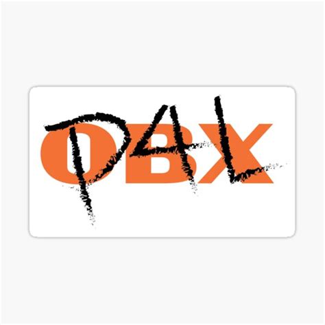 Obx X P4l Orange Sticker For Sale By Marisalopes Redbubble