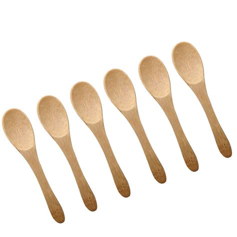 Mini Colher de Bambu 9CM 6PÇS Camicado