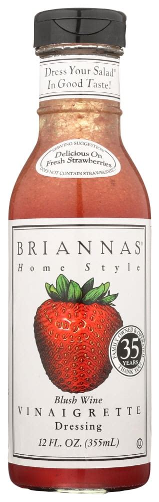 BRIANNAS Home Style Blush Wine Vinaigrette Salad Dressings 12 Fl Oz