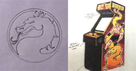 Mortal Kombat Co Creator Showed The First Drawing Of The Dragon Icon