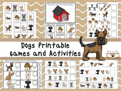 30 Printable Dogs Educational Learning Games. | Made By Teachers