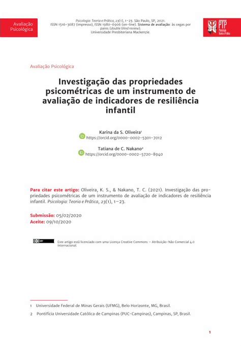 Pdf Investigação Das Propriedades Psicométricas De Um Dokumen Tips