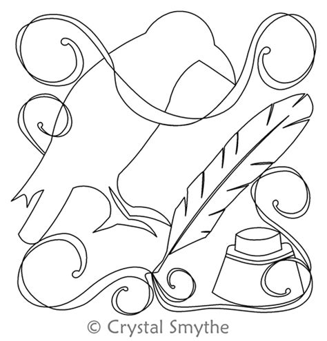 Raven Border Corner Or Block Motif Crystal Smythe Digitized