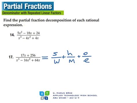 Partial Fractions Type 2 Math Showme