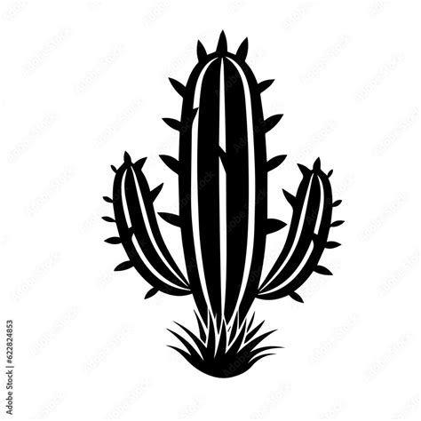 cactus silhouette illustration Stock Vector | Adobe Stock