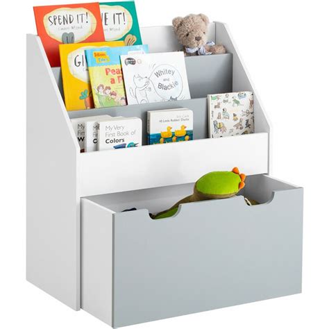 Sobuy Kmb Hg Librer A Infantil Para Ni Os Con Estanter As Y Caj N