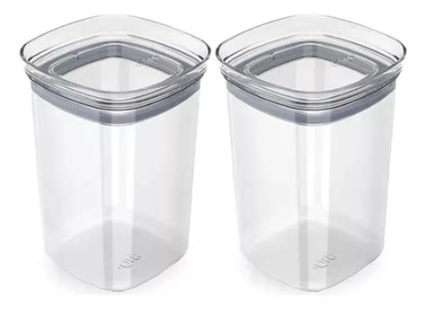 Conjunto 2 Potes Herméticos Organizador Cozinha Quadrado 1l MercadoLivre