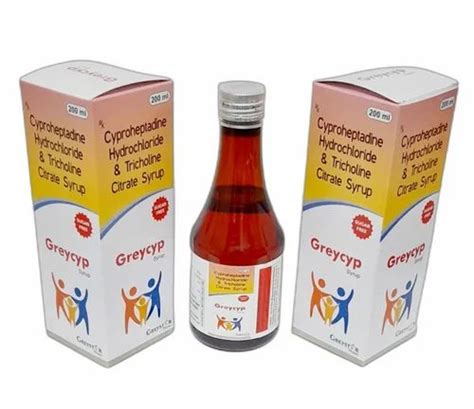 Cyproheptadine Hydrochloride Tricholine Citrate Syrup Ml At Rs